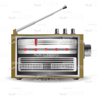 Vintage Radio Receiver Vector Image-0