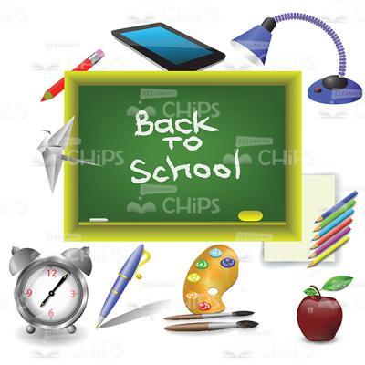 Back To School Collage Vector Image-0