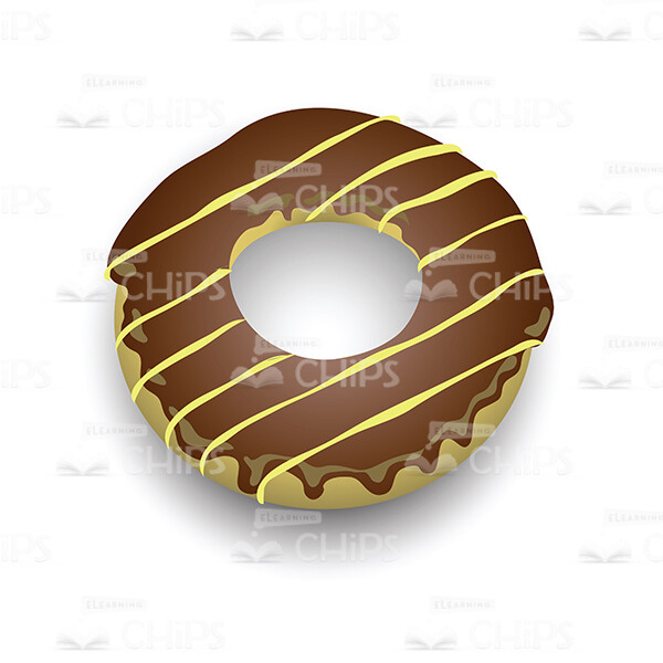 Tasty Glazed Doughnut Vector Object-0