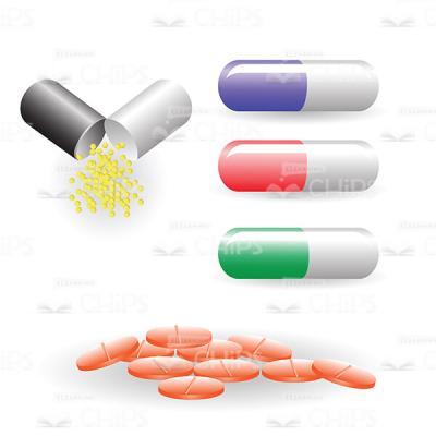 Medicine Pills Set Vector Image-0