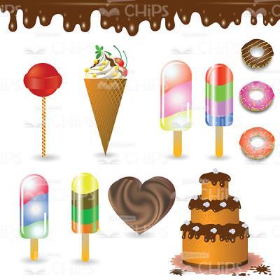 Confection Collage Vector Image-0