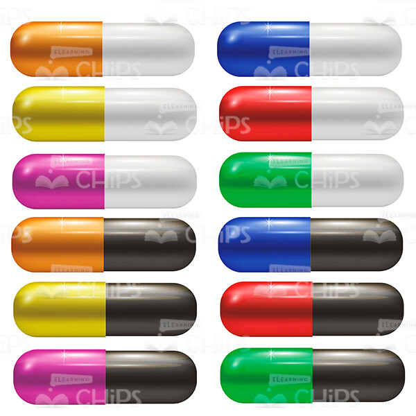 Medical Capsule Pills Vector Image-0