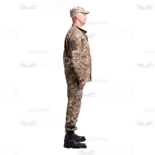 Calm Mid-Aged Colonel Profile View Cutout Photo-0