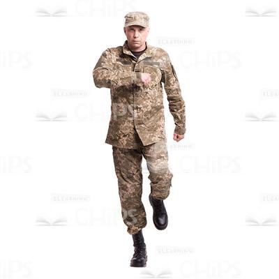 Marching Mid-Aged Lieutenant Cutout Photo-0