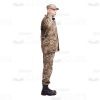 Profile View Saluting Mid-Aged Lieutenant Cutout Photo-0