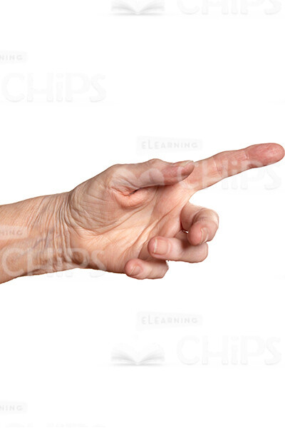 Old Man's Hand Pointing Close Up Cutout Photo-0