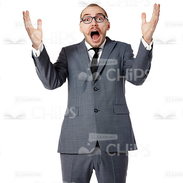 Open-eyed Young Man Raising Arms Cutout Photo-0 Open-eyed Young Man Raising Arms Cutout Photo-0