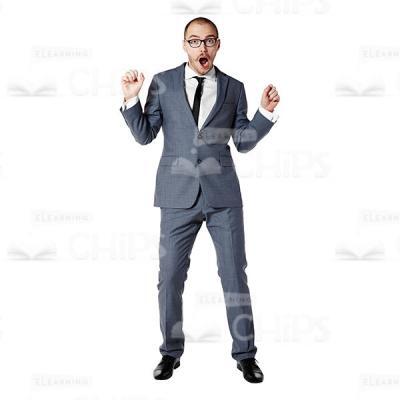 Cutout Image Of Excited Businessman Rejoicing-0