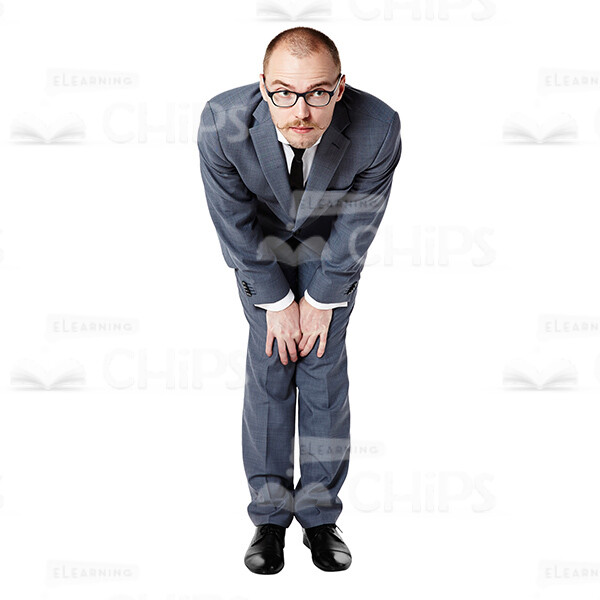 Businessman Leaning Forward Cutout Picture-0