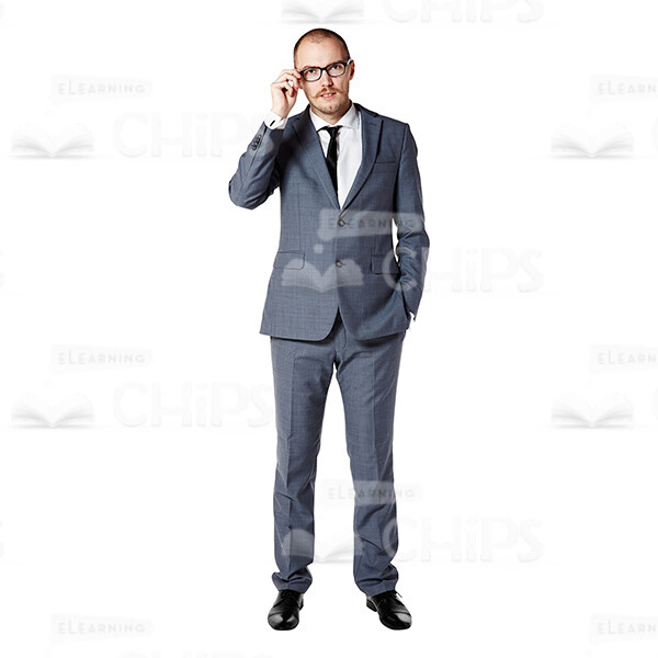 Confident Business Man Wearing Eyeglasses Cutout Picture-0