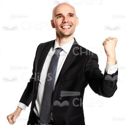 Successful Businessman Showing Yes Gesture Cutout Photo-0