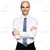 Happy Businessman Crossed Arms Cutout Image-0
