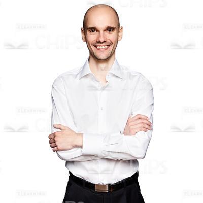 Smiling Man Crossed Arms Cutout Photo-0