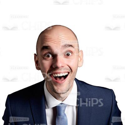 Cutout Portrait Of Excited Business Man-0