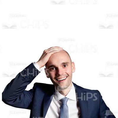 Businessman Experiencing Feeling Of Relief Cutout Picture-0