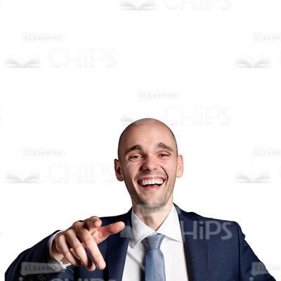 Laughing Businessman Pointing At Camera Cutout Picture-0