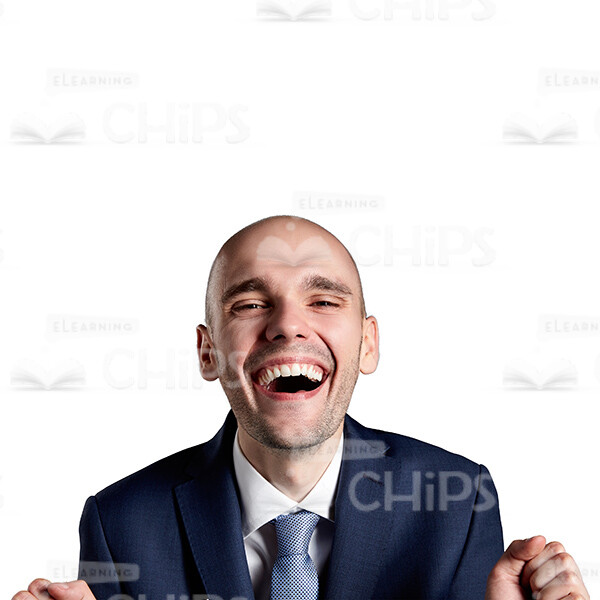 Cutout Photo Portrait Of Excited Businessman-0