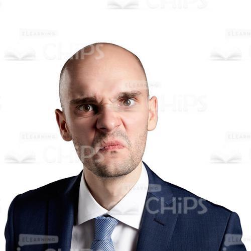 Dissatisfied Business Man Cutout Photo Portrait-0