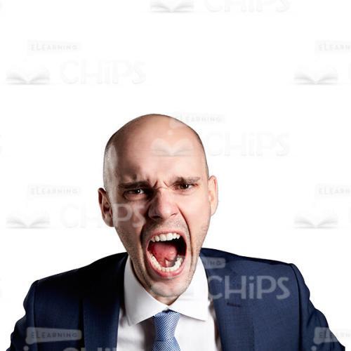 Cutout Photo Of Angry Businessman Screaming-0