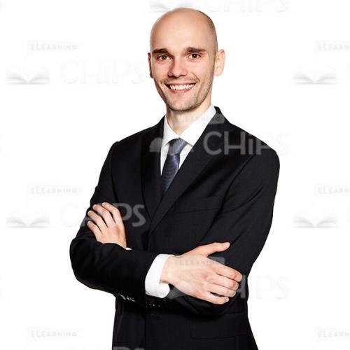 Cutout Image Of Friendly Businessman Crossed Arms-0