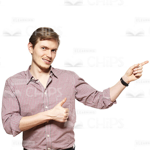 Cutout Picture of a Handsome Young Man Showing Approval about Something-0