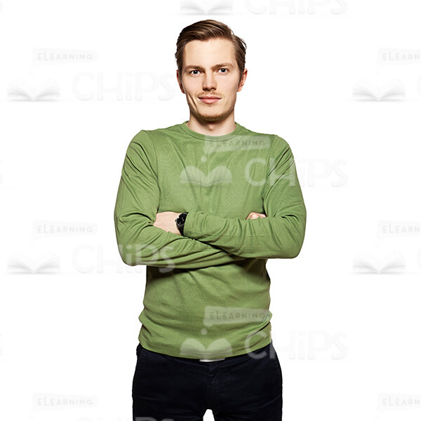 Handsome Young Man Wearing Green Sweater Cutout Photo Pack-37839