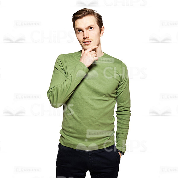 Handsome Young Man Wearing Green Sweater Cutout Photo Pack-37830