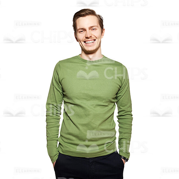 Handsome Young Man Wearing Green Sweater Cutout Photo Pack-0