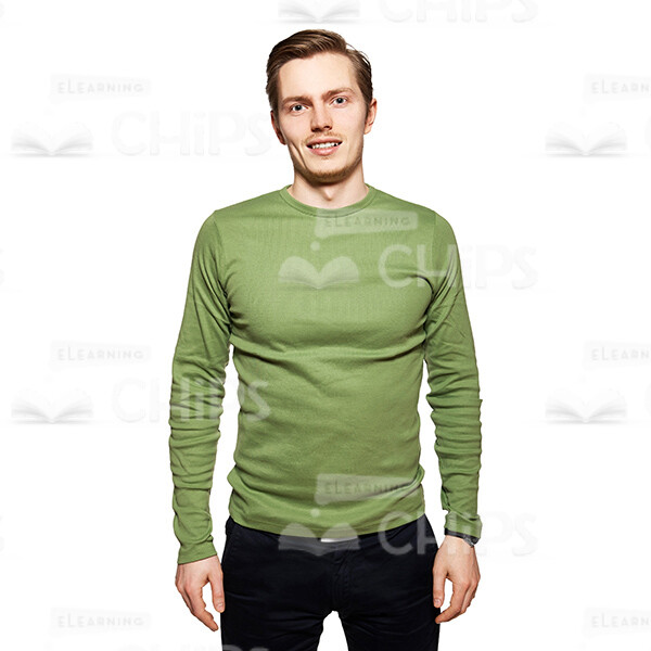 Handsome Young Man Wearing Green Sweater Cutout Photo Pack-37842