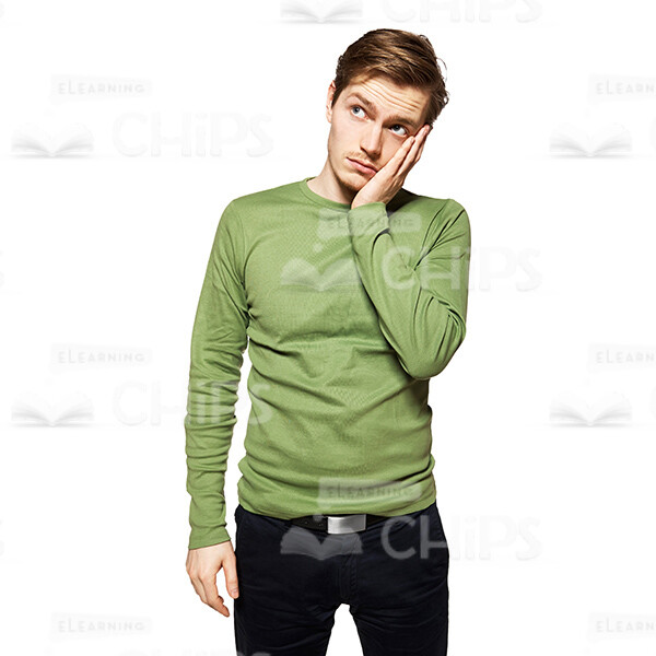 Handsome Young Man Wearing Green Sweater Cutout Photo Pack-37833