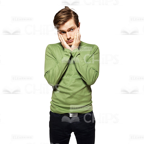 Handsome Young Man Wearing Green Sweater Cutout Photo Pack-37834