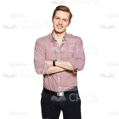 Man With Crossed Arms On His Chest Cutout Photo -0