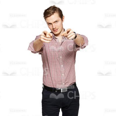 Cutout Image Of Man Pointing His Fingers At Camera-0