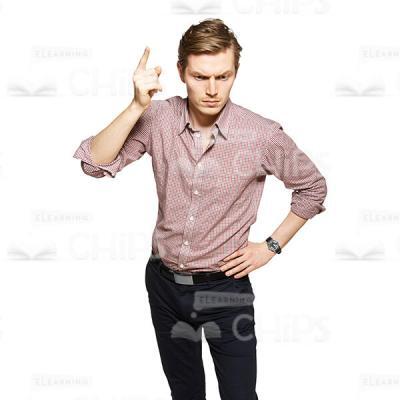 Young Man With Finger Up Cutout Photo-0
