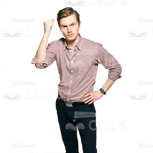 Cutout Photo Of Young Man Holding Fist -0