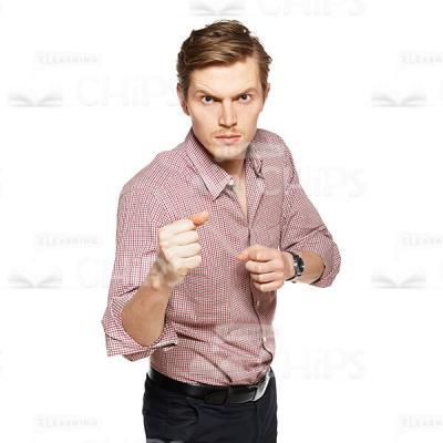 Cutout Photo Of Young Man Ready To Fight-0