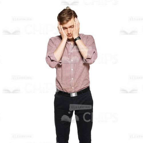 Young Upset And Unhappy Man Cutout Image-0