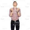 Cutout Image Of Young Man Praying-0