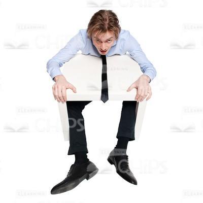 Cutout Picture Of Young Man Lying On Table-0