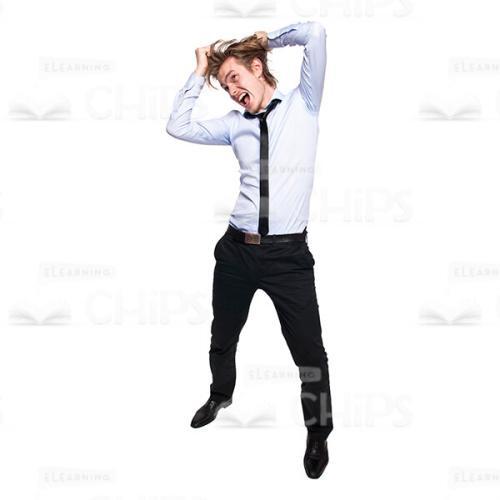 Cutout Photo Of Young Man Screaming In Office-0
