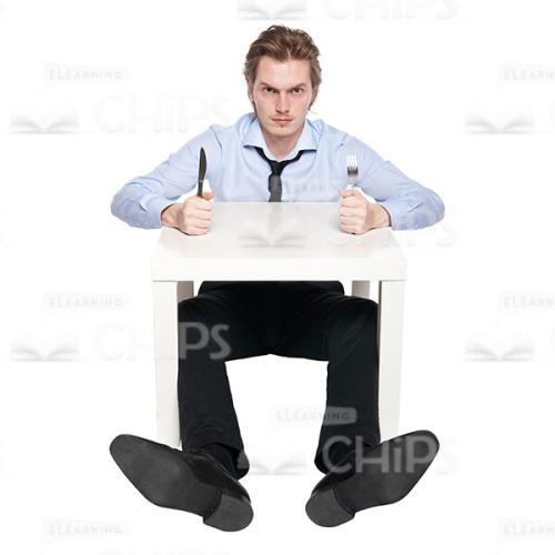 Cutout Image of Angry Young Man Waiting for His Order-0