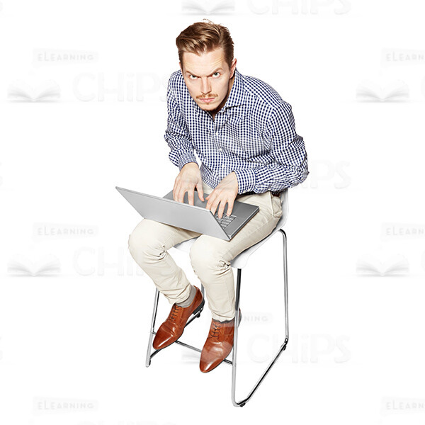 Angry Young Man Typing And Looking At Camera Cutout Photo-0 Angry Young Man Typing And Looking At Camera Cutout Photo-0