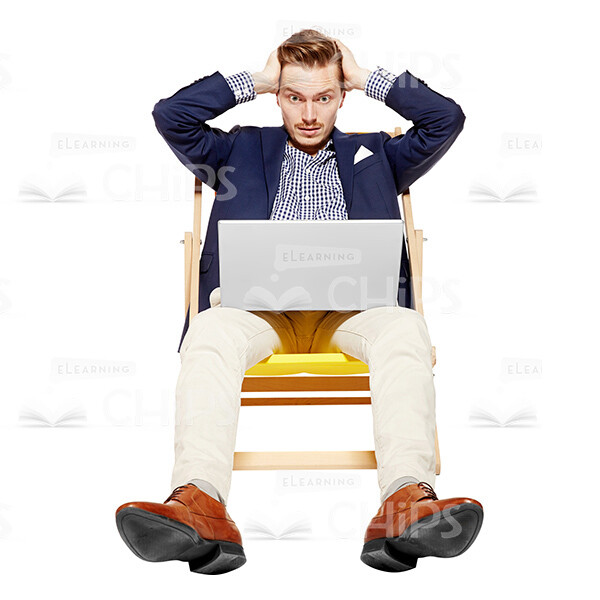 Cutout Picture Of Troubled Businessman Sitting On Lounge Chair-0 Cutout Picture Of Troubled Businessman Sitting On Lounge Chair-0