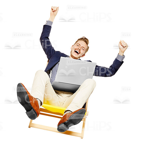 Cutout Photo Of Excited Young Man Throws Up Both Hands-0 Cutout Photo Of Excited Young Man Throws Up Both Hands-0