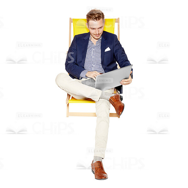 Young Man Sitting And Working On Laptop Cutout Photo-0 Young Man Sitting And Working On Laptop Cutout Photo-0