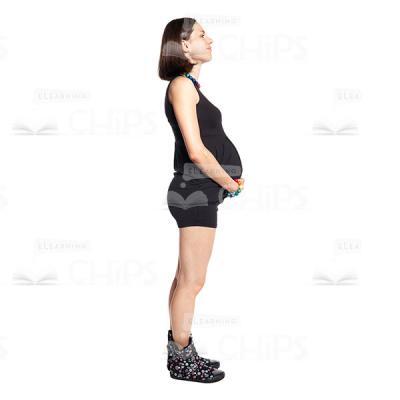 Pregnant Woman Profile View Cutout Image-0
