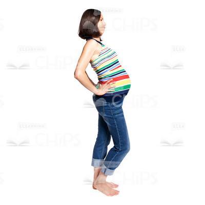 Pregnant Woman Standing Sideways Cutout Photo-0