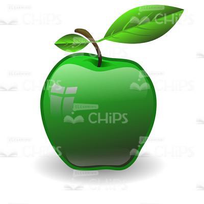 Green Apple Vector Image-0