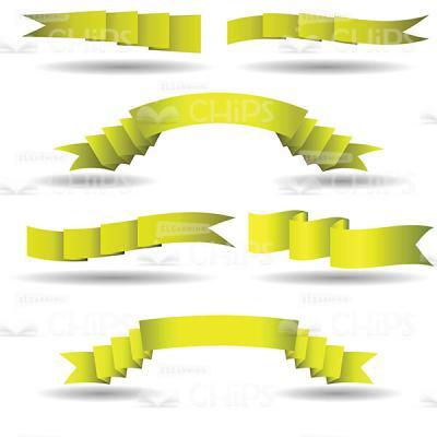 Set Of Vector Yellow Ribbons -0