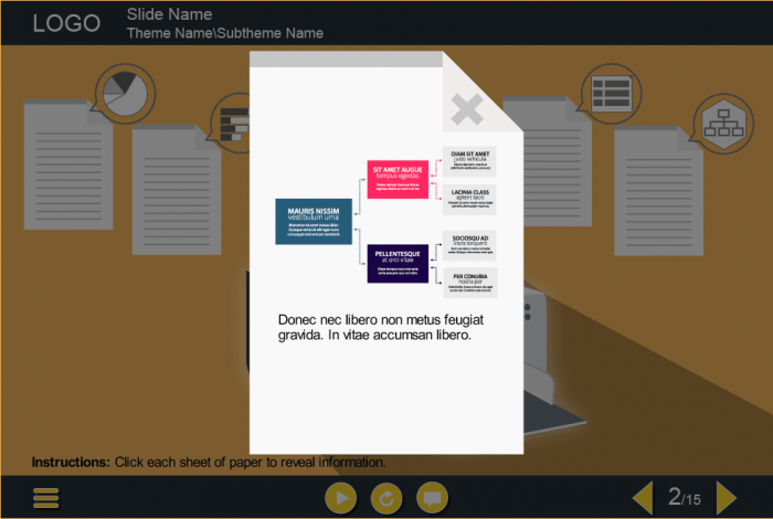 Pop-up with Organization Structure — Articulate Storyline Templates